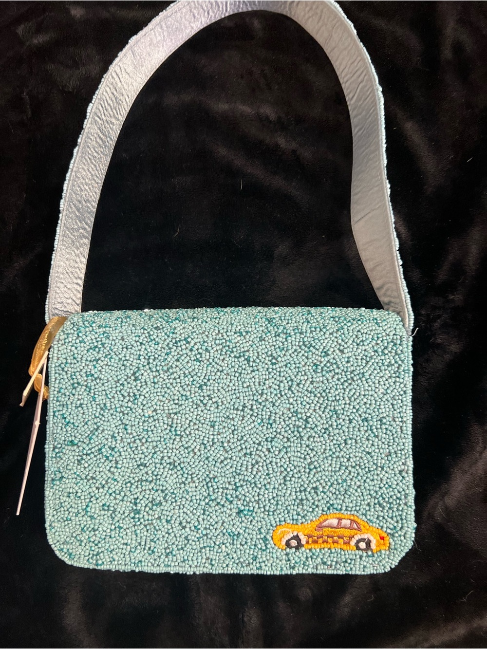 Made in India New York City-themed beaded shoulder bag-NWT - Picture 9 of 12